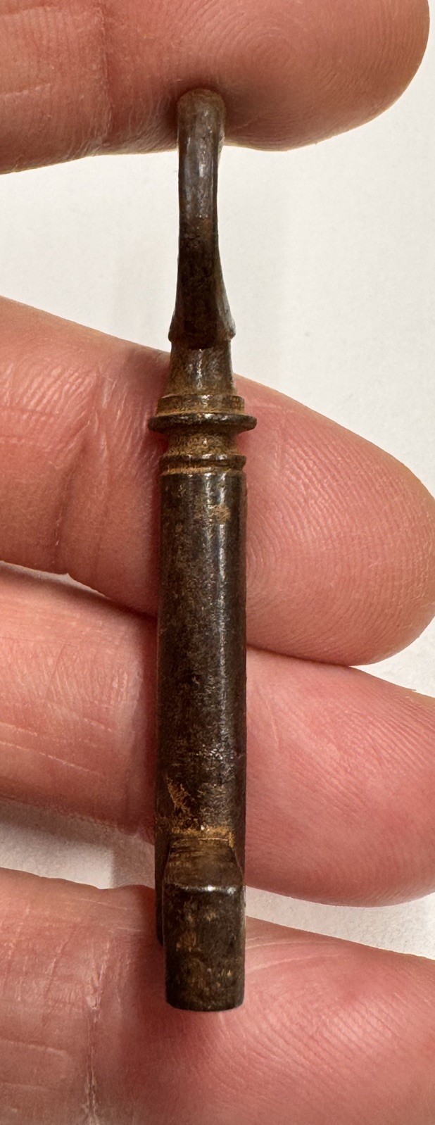 🌿 🗝️ Antique 1800s Hollow Barrel Skeleton Key With Decorative Bit 2 “
