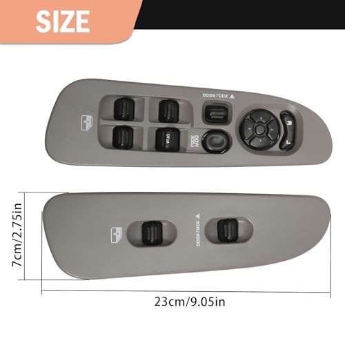 56049805AB 5HZ72XDVAA Window Switch with Bezel Driver & Passenger Side