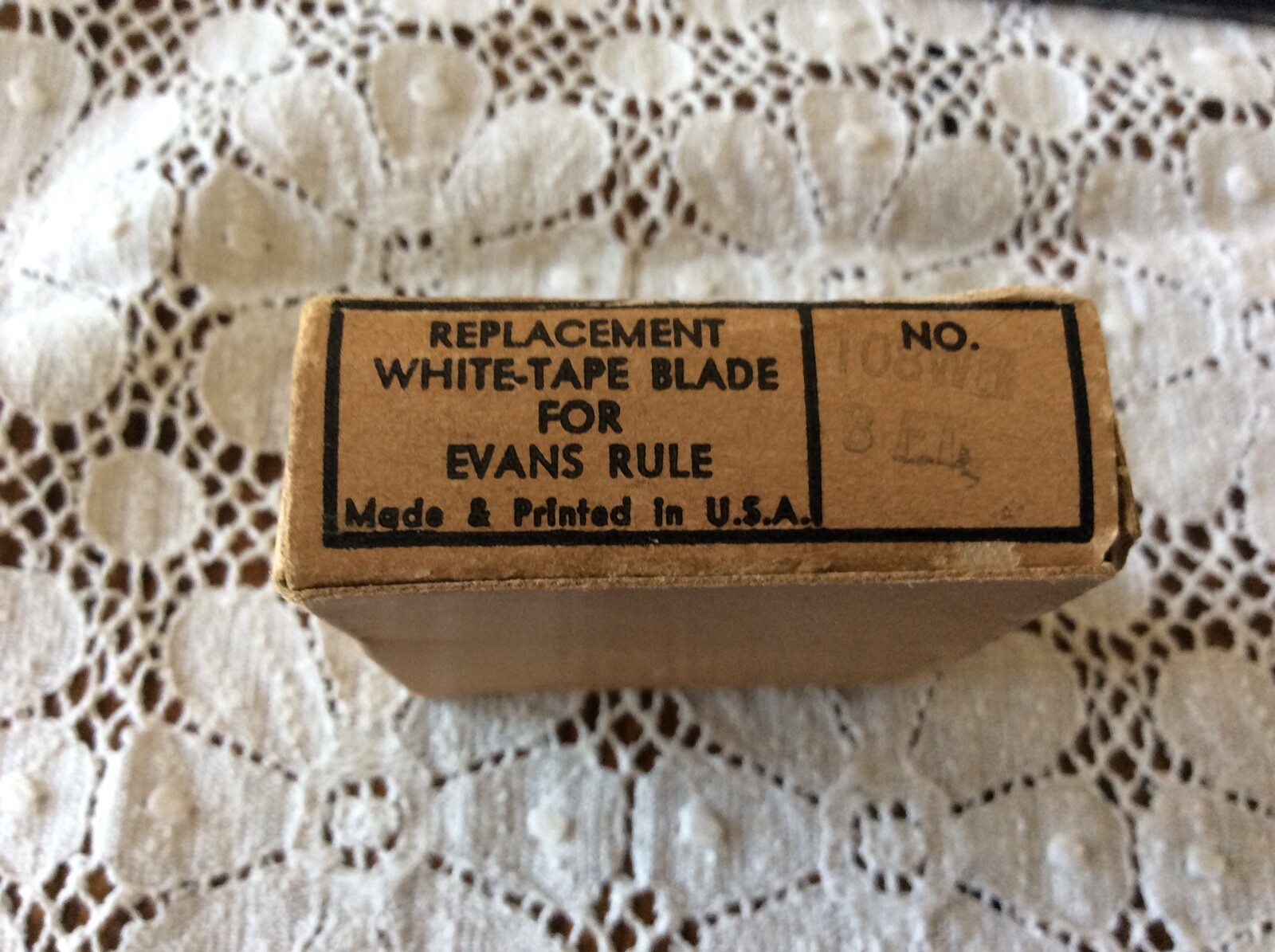 Evans Replacement White Tape Blade W/Box Evans Rule Co Elizabeth New Jersey