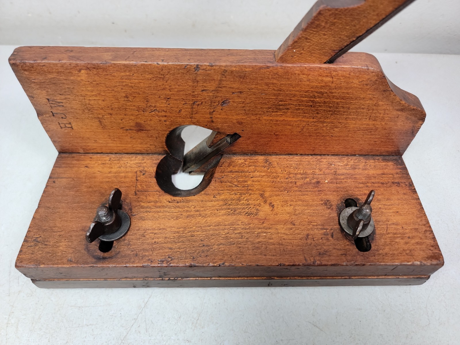 Pair of Unusual Vintage Molding Planes Boxed W/ Fence & Modified Steel Plates