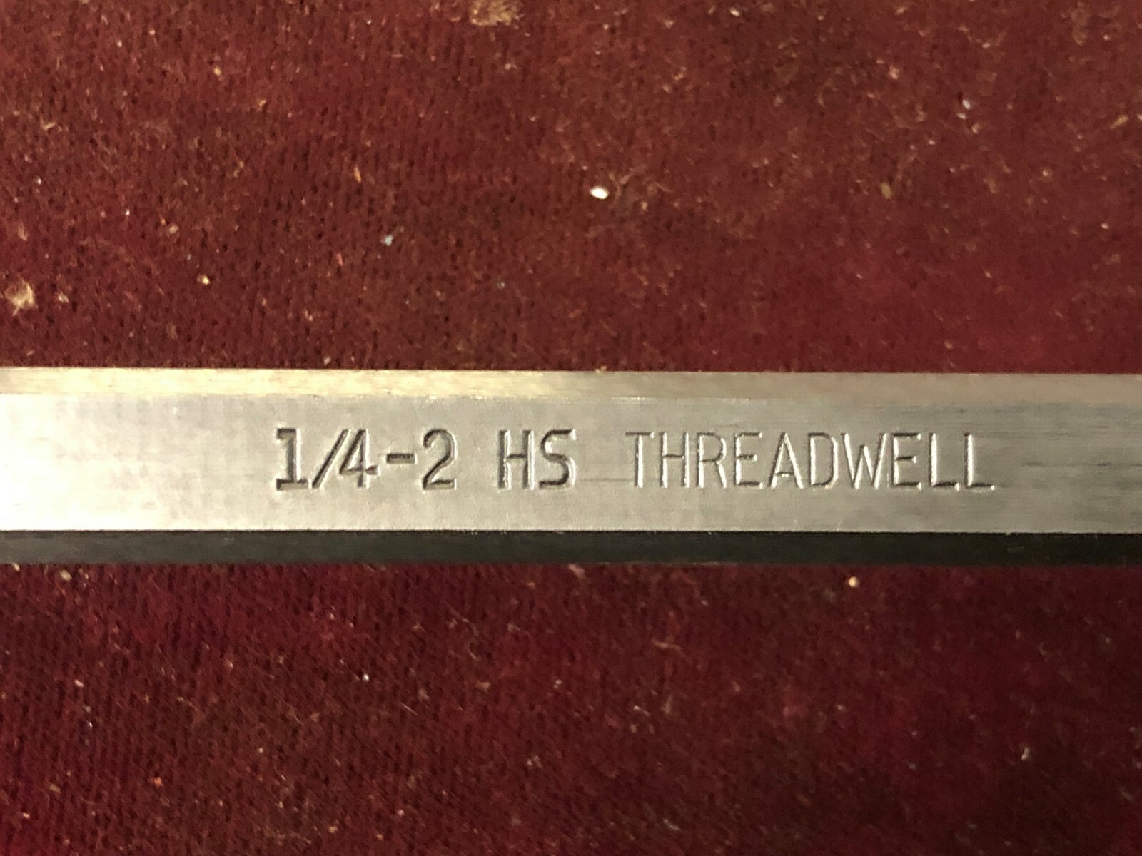 MACHINIST TOOLS MILL LATHE Machinist Sharp Threadwell 1/4″ Broach GrnCbC