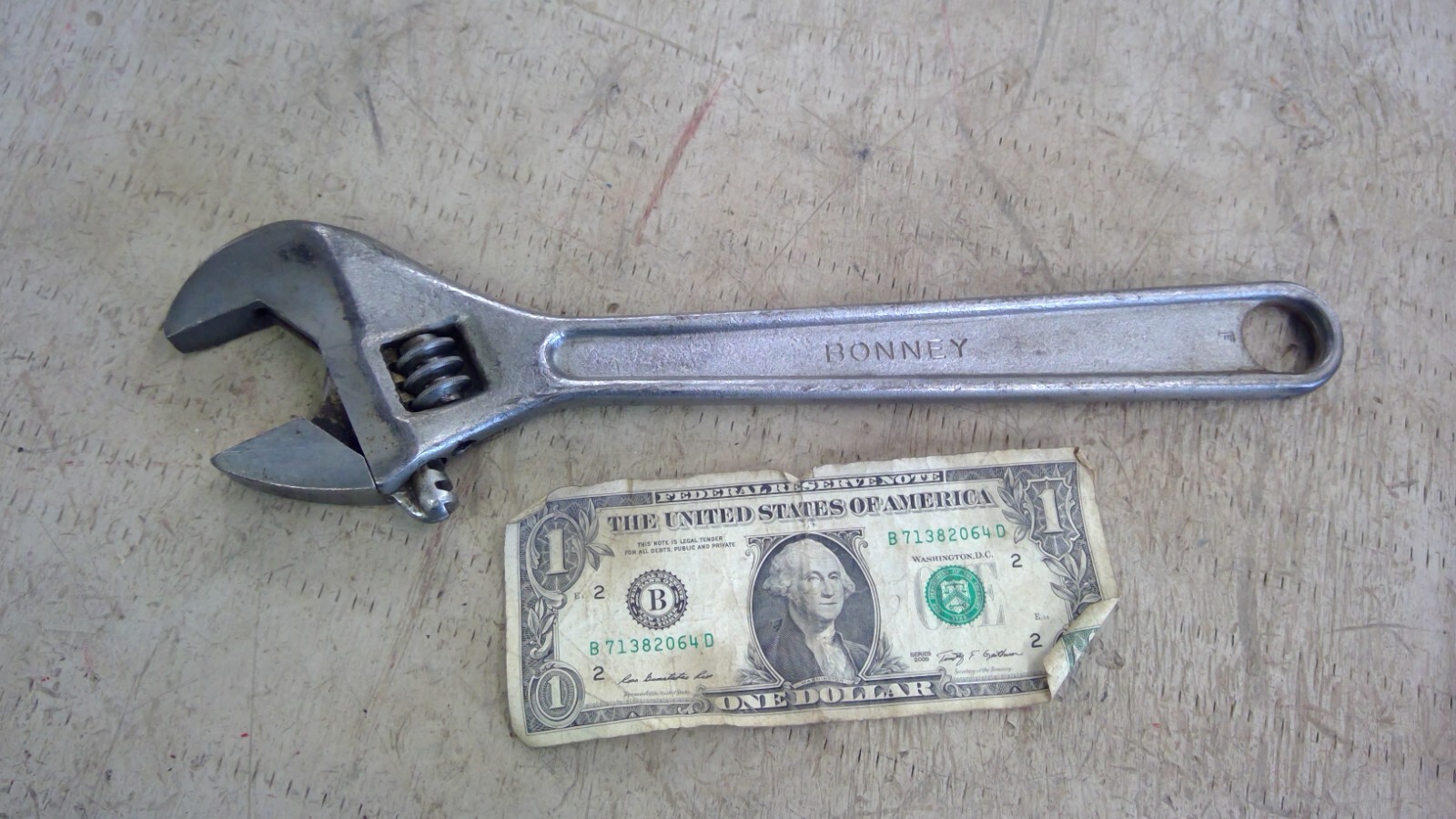 Vintage Bonney Adjustable Wrench 12″ Model BW12 Bonney Tools USA