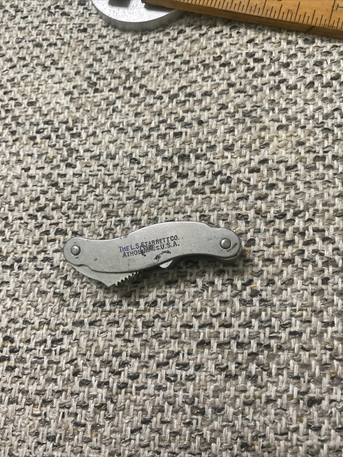 Vintage Starrett No. 476 thread pitch gage, 3 1/2 to 60 TPI