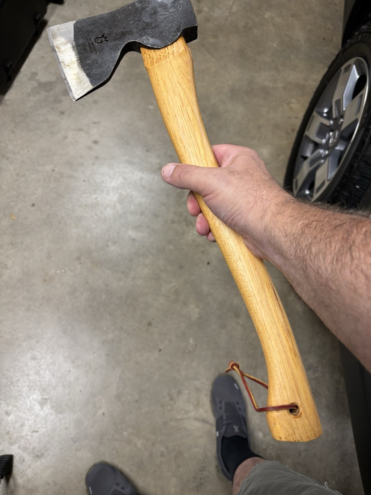 20in Hand-Forged Carpenter’s Axe – Precision Control with Hickory Handle