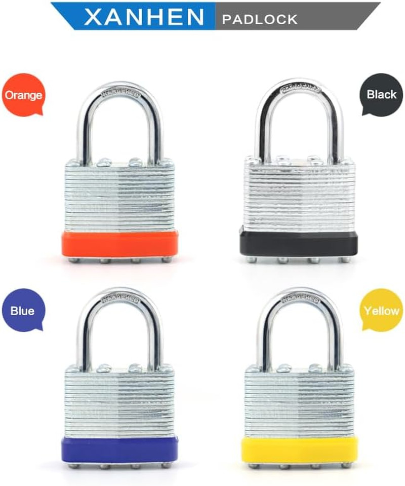 Keyed Alike Laminated Steel Padlocks with Normal Shackle for Sheds, Fences & Loc
