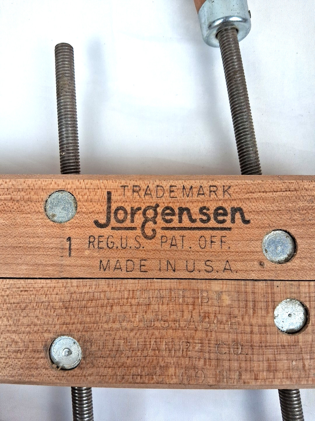 Two Pair 10″ & 8″ Jorgensen Hand Screw Adjustable Wood Shop Clamps Made In China