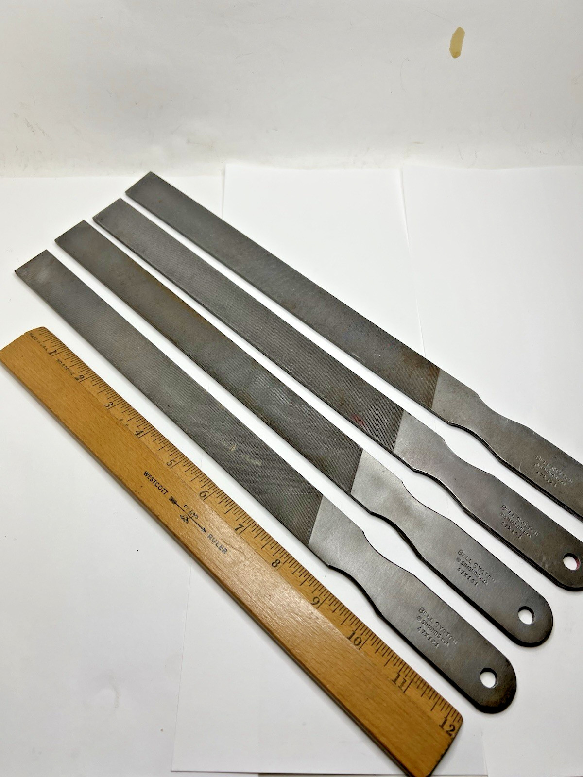 Vintage Lot of (4) Bell System Simmonds Flat File Files Set 47 X 121 Made in USA