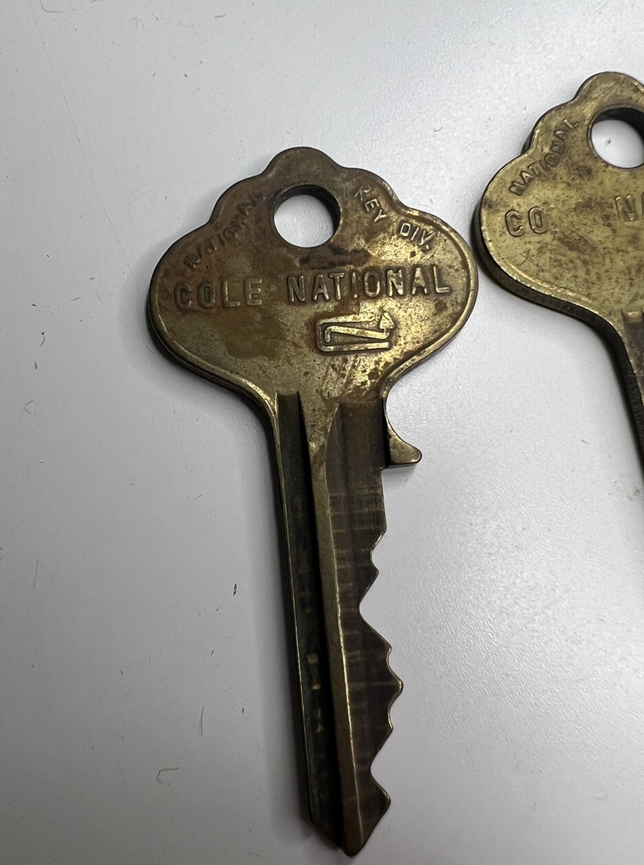 Vintage Cole National Pre-Cut Key Cleveland USA Clover Brass Aluminum – Lot of 8