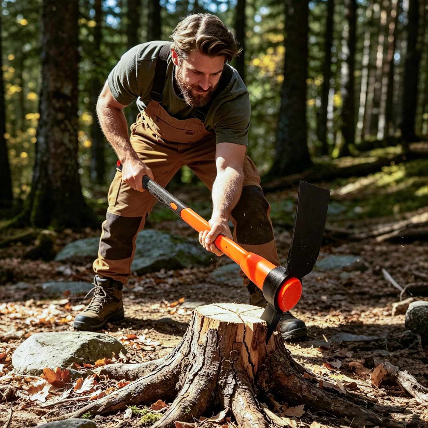 Pickaxe for Digging, Heavy Duty Pick Axe with Fiberglass Handle, 36 Inch Pick Ma