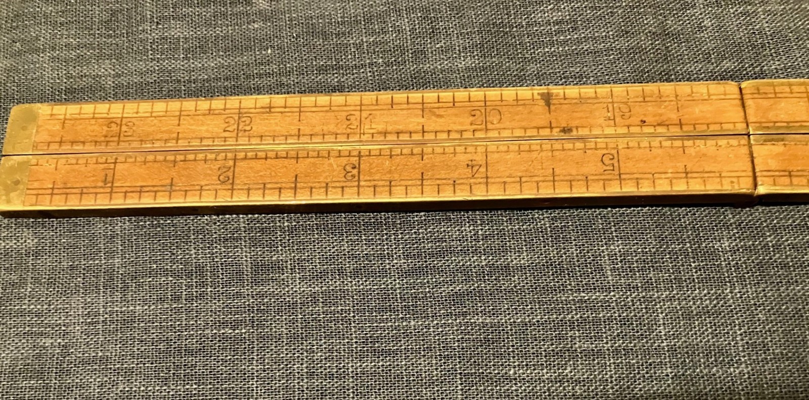 Antique STANLEY No. 62, 4 fold 24 inch rule ruler Pre 1920~ Boxwood and Brass