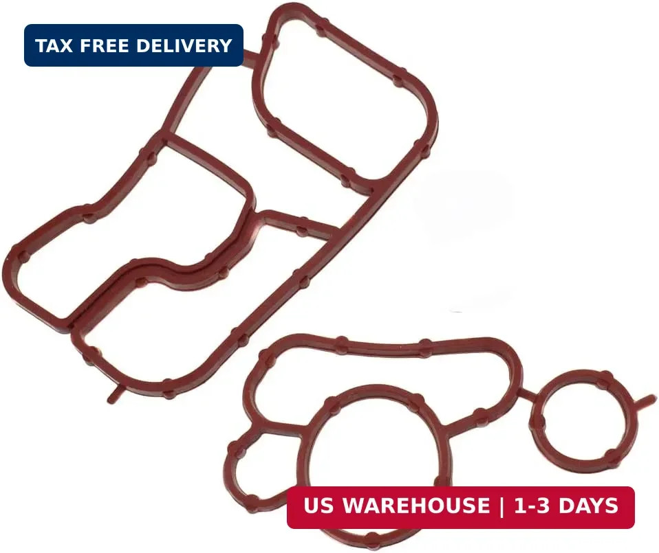 2pcs 06J115441 06J117070, Engine Oil Cooler Gaskets, Compatible with Audi A3 A4