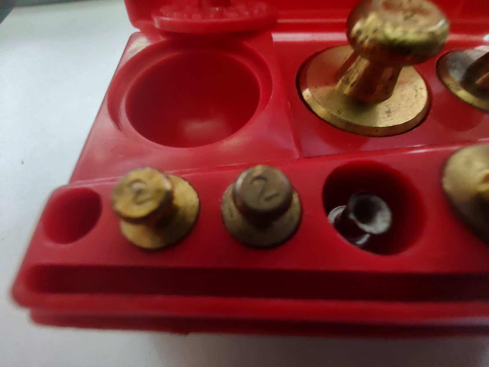 OHAUS Scale Brass Weight Set: 50g, 20g, & two 10 gram weights