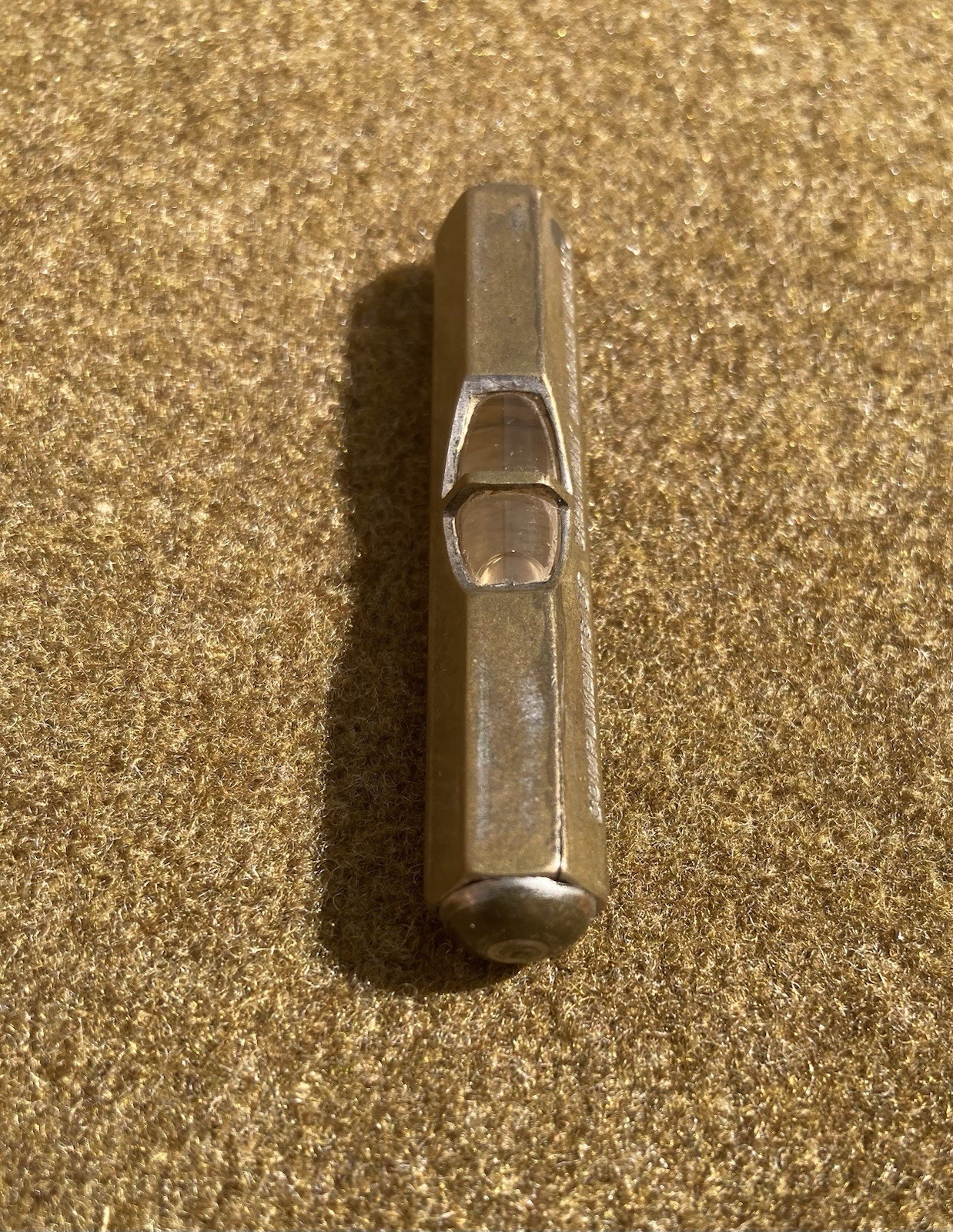 Vintage Brass Level Pocket Size Advertising Creamery Package Mfg. Co.