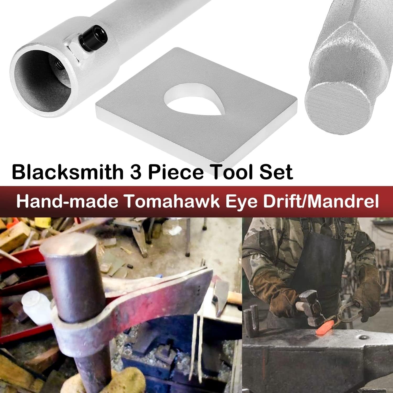 Tomahawk Forged Axe Eye Drift Mandrel Blacksmith Tool Kit Handle Bolster Plate –