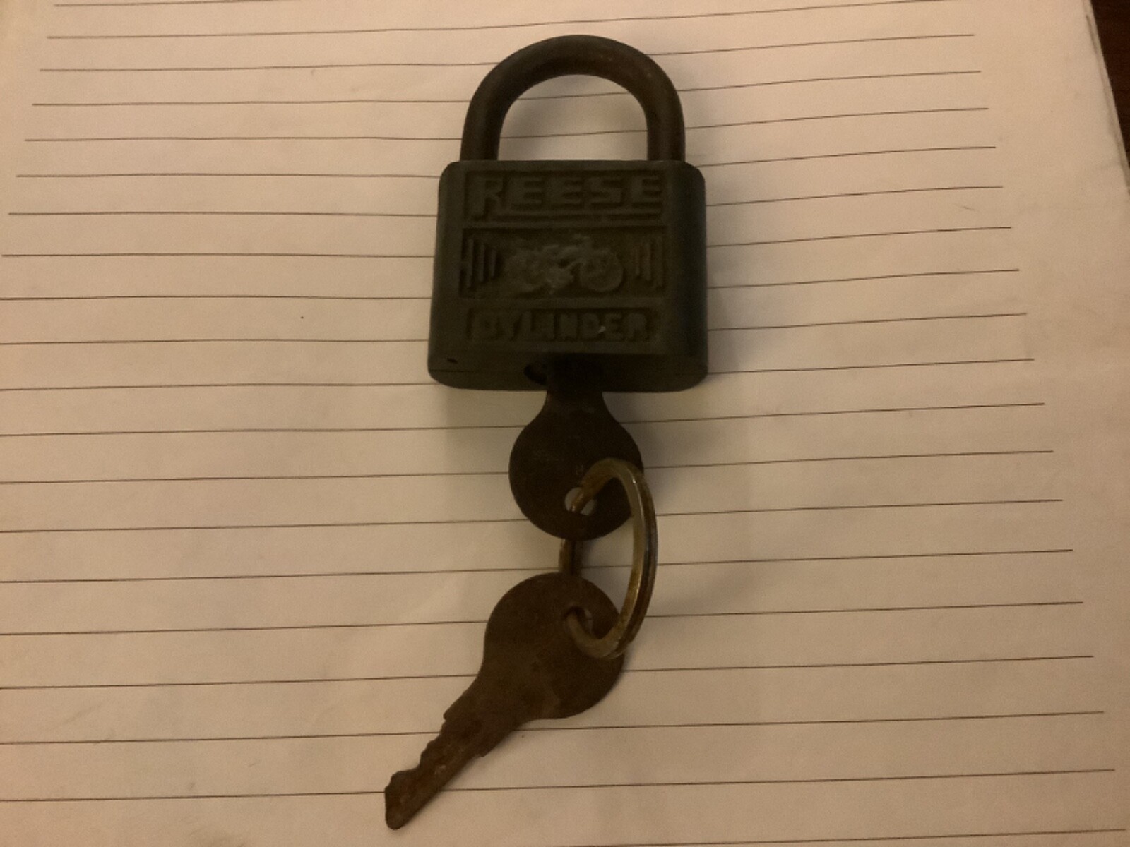 Vintage REESE CYLINDER Balloon Tire Bicycle Padlock Lock Chicago USA