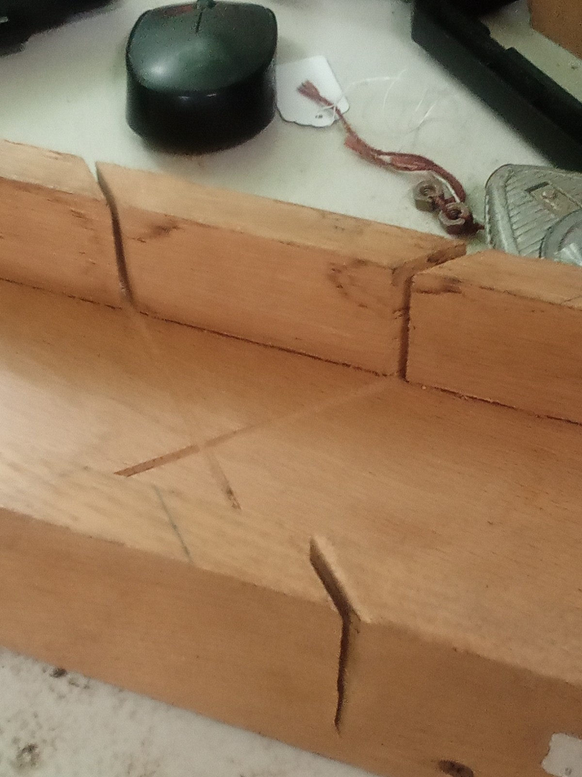Vintage Sears Hard wood Mitre Box and Saw