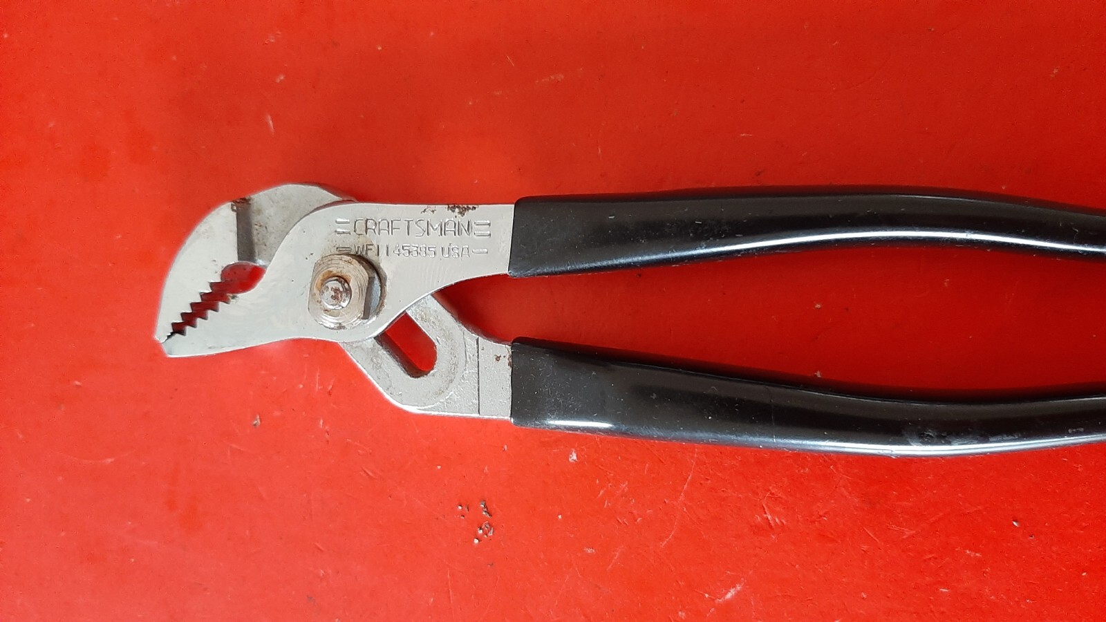 Craftsman WF USA 45385 Tongue and Groove Water Pump Pliers Black Handle Grips