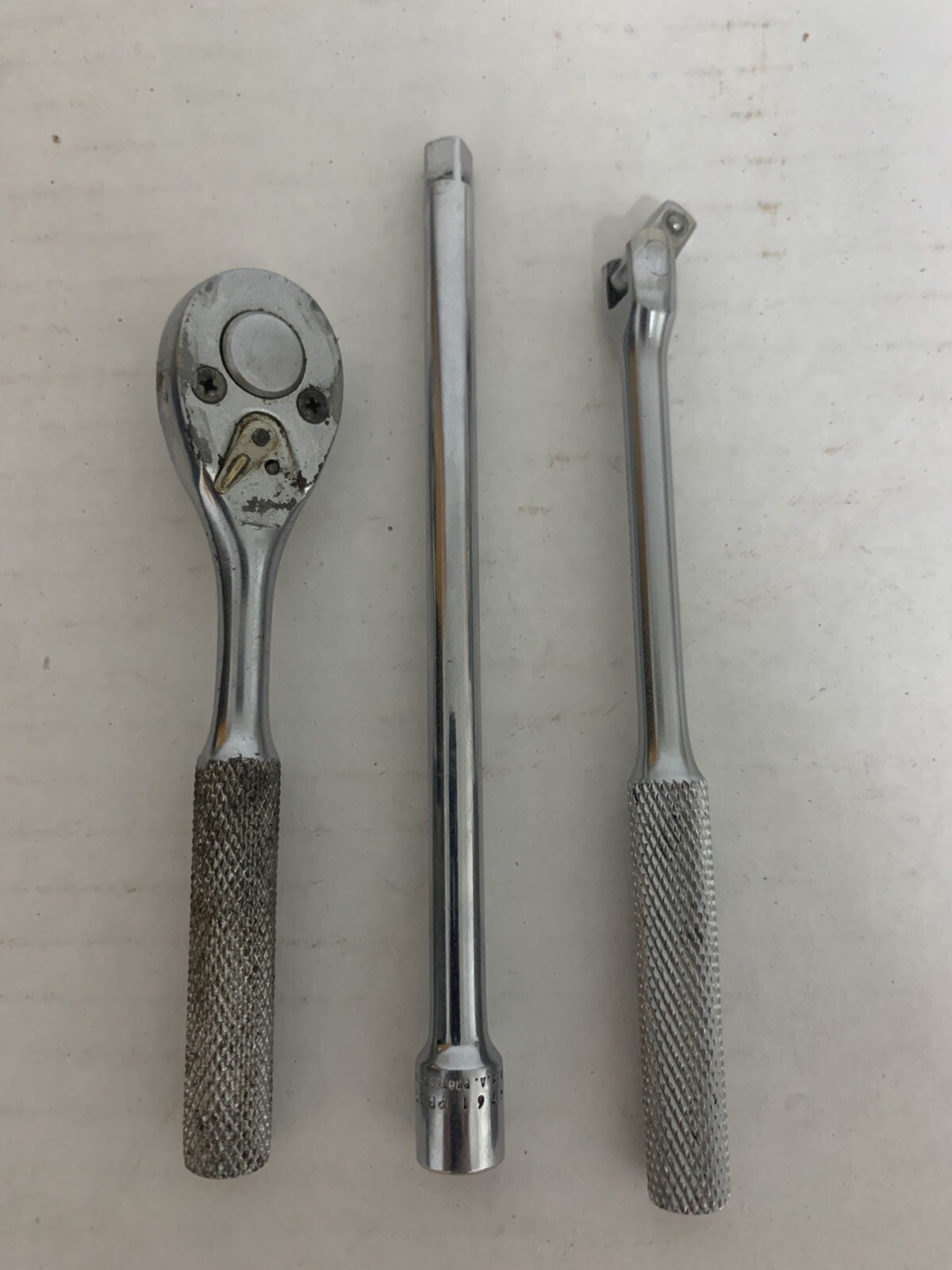 Proto Tools Lot 4749 1/4” Drive Ratchet/Flex Head Breaker Bar 6″ Extension Nice!