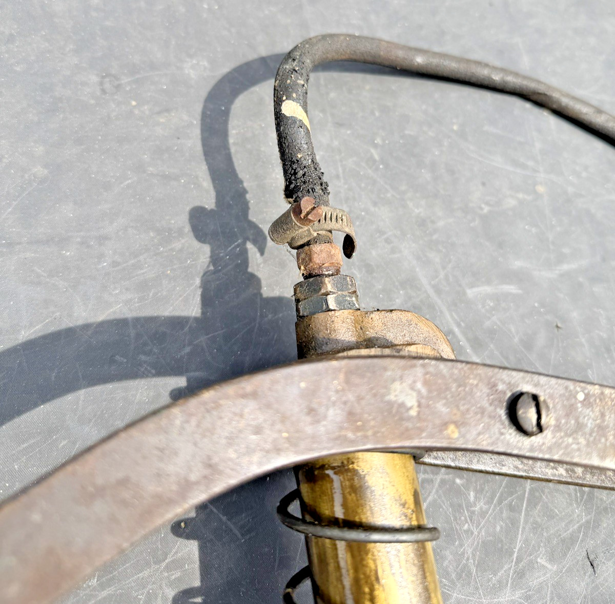 Vintage Automobilia Brass Kismet Lorry Foot Pump – works ** LOOK GREAT PROJECT *