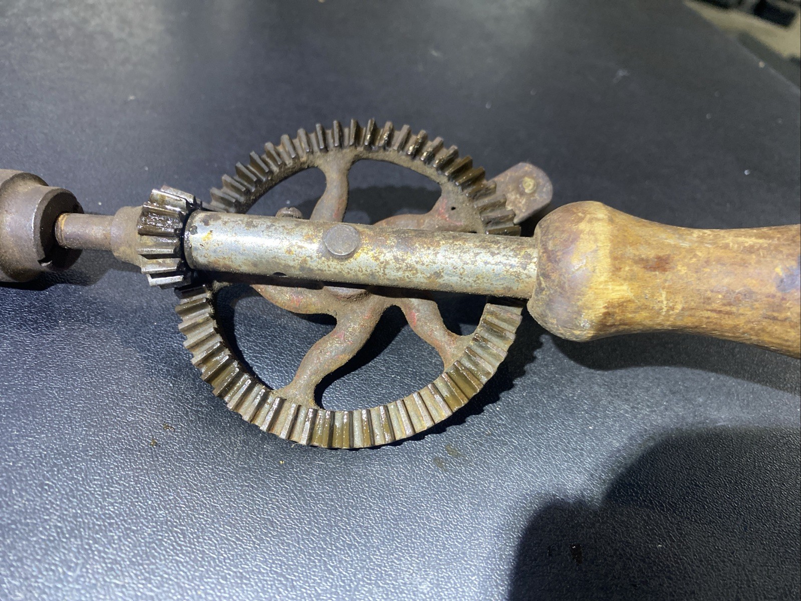 Antique Millers Falls Hand Crank Drill Eggbeater Tool 1896 Patent Made In USA