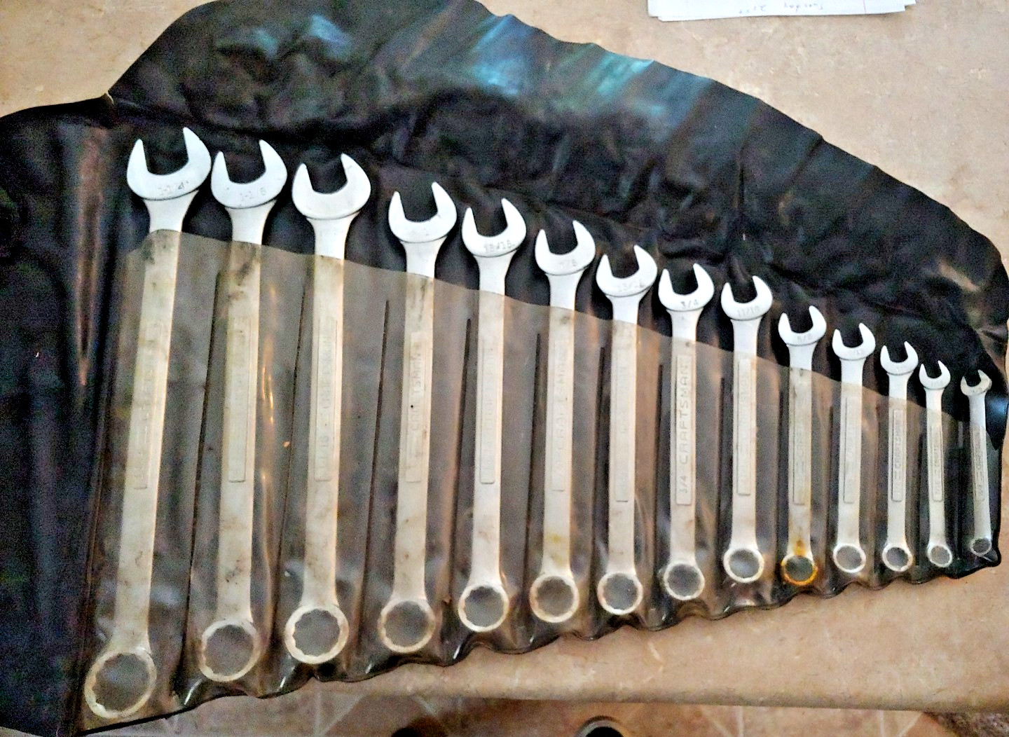 Craftsman Combination Wrench set Complete 44964 14-Pcs. 12-pt. V – VV w/case USA