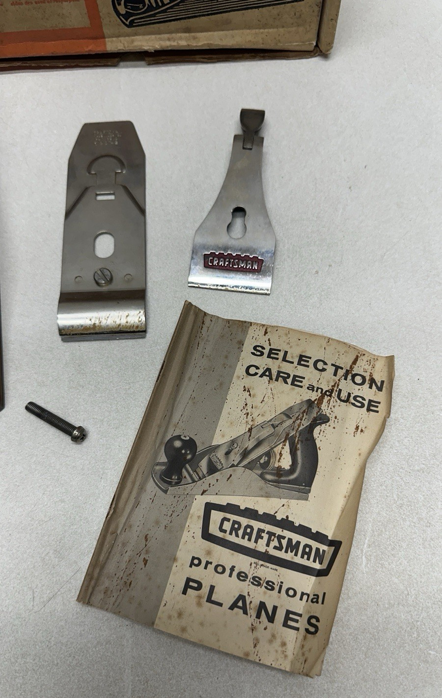 Craftsman 619-37421 Smooth Bottom Hand Plane Box and Manual Sargent Made USA