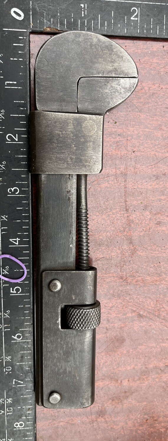 Vintage 7″ Footprint Adjustable Spanner Wrench Made In England