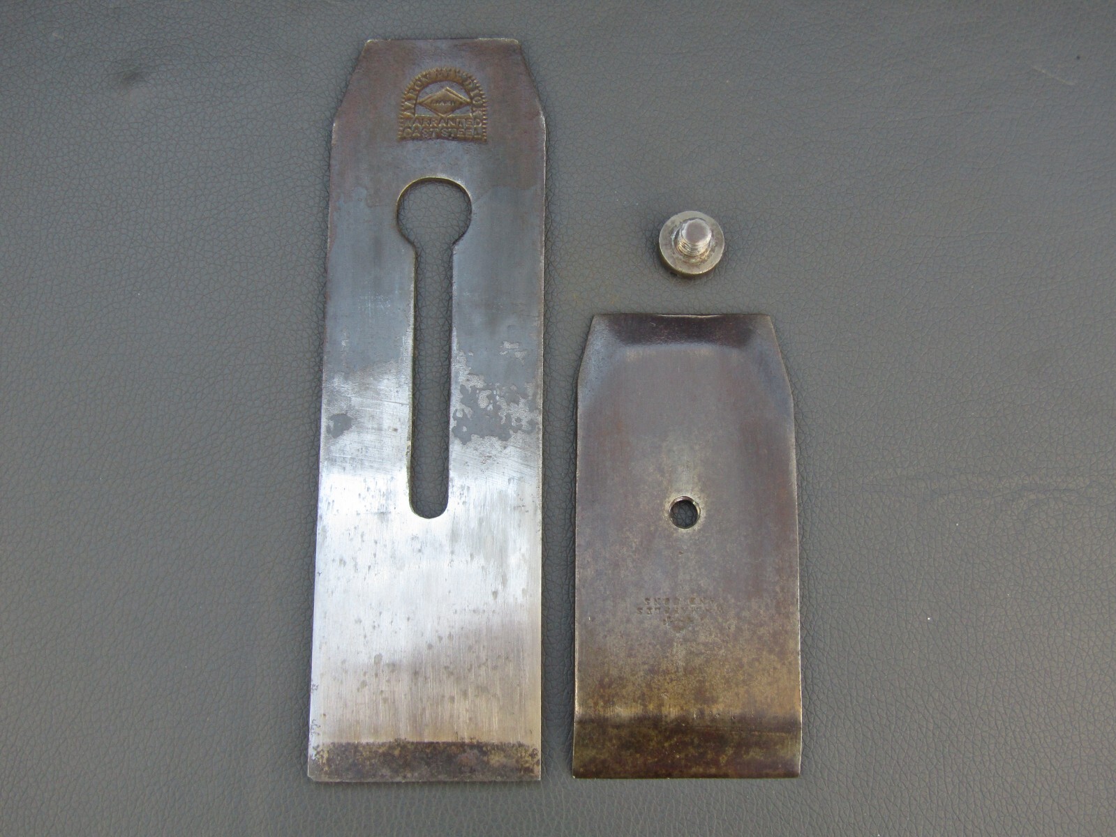Vintage gunmetal infill smoothing plane with steel sole old tool H Slater London