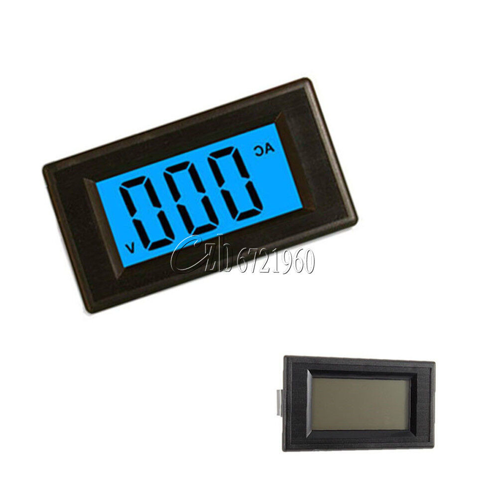 4-wire Blue Digital Voltmeter Panel AC 0-500V LCD Alternating Voltage Meter