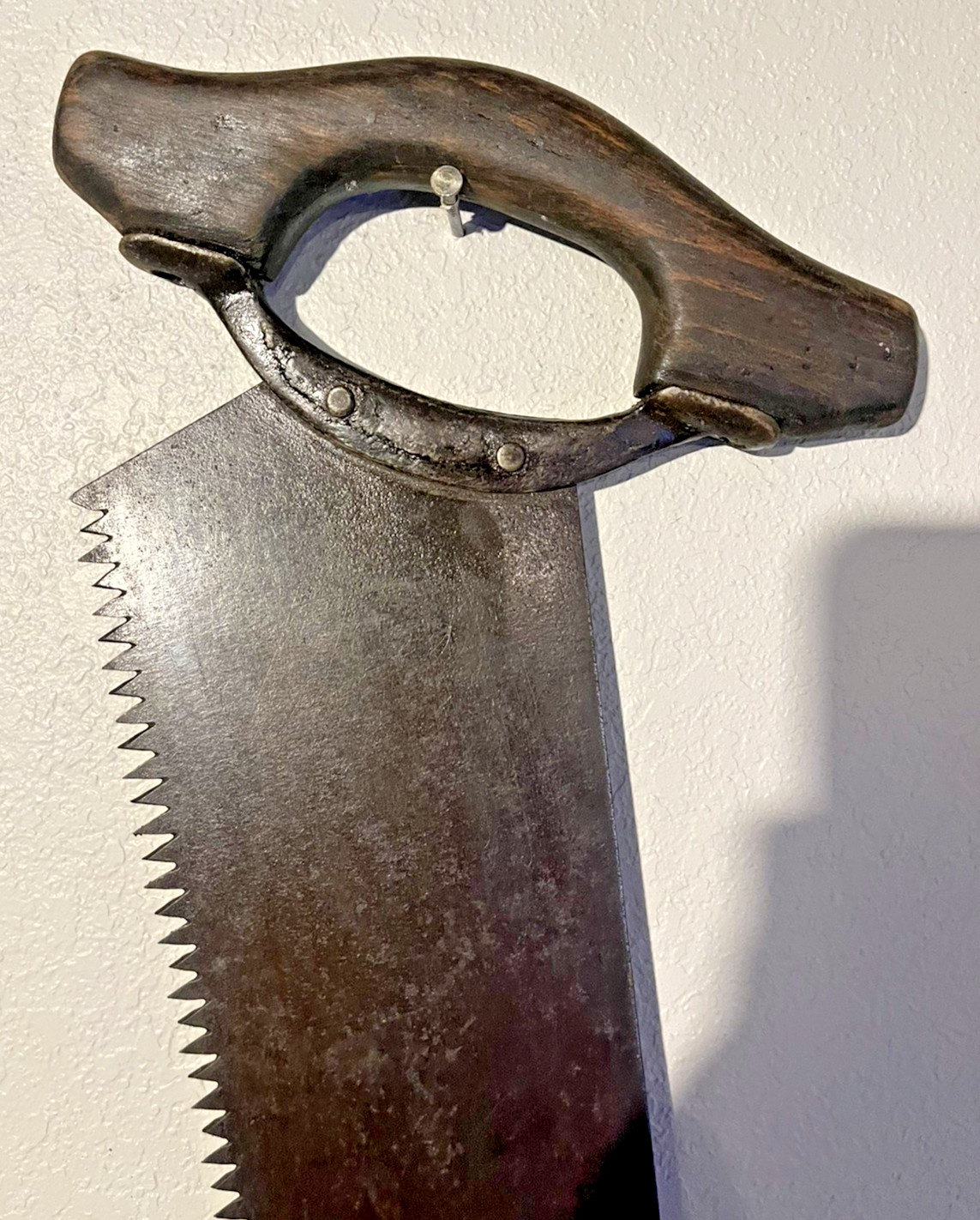 RARE Antique Primitive One-Man Crosscut Logging Timber Hand Saw Tool 27″ Blade