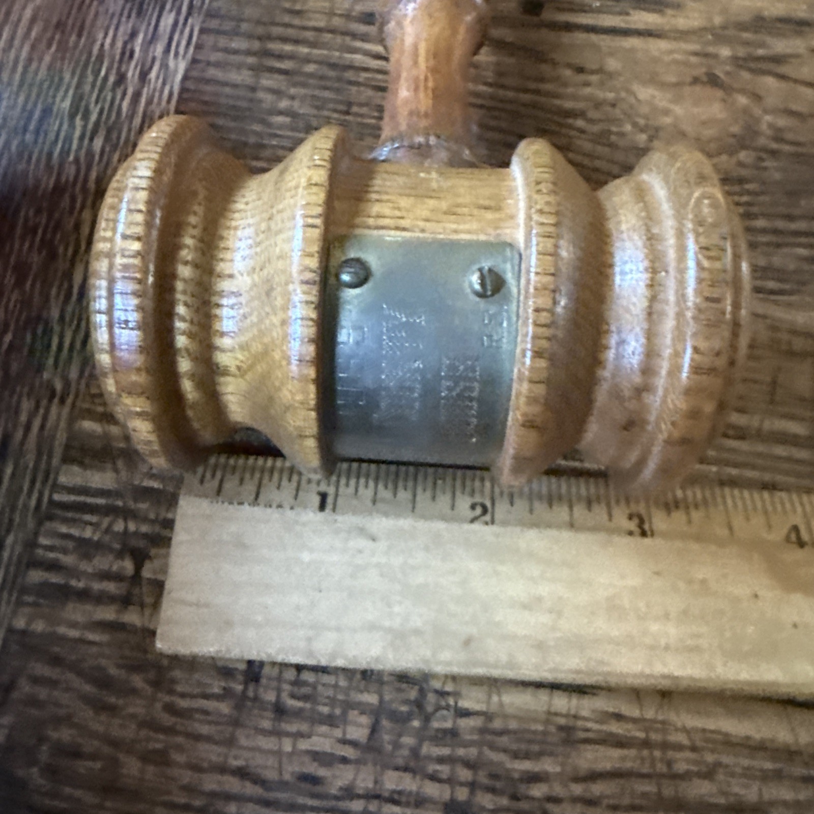 Rare Marathon County Wisconsin Wood Gavel – Original Material 1892-1955 Oak