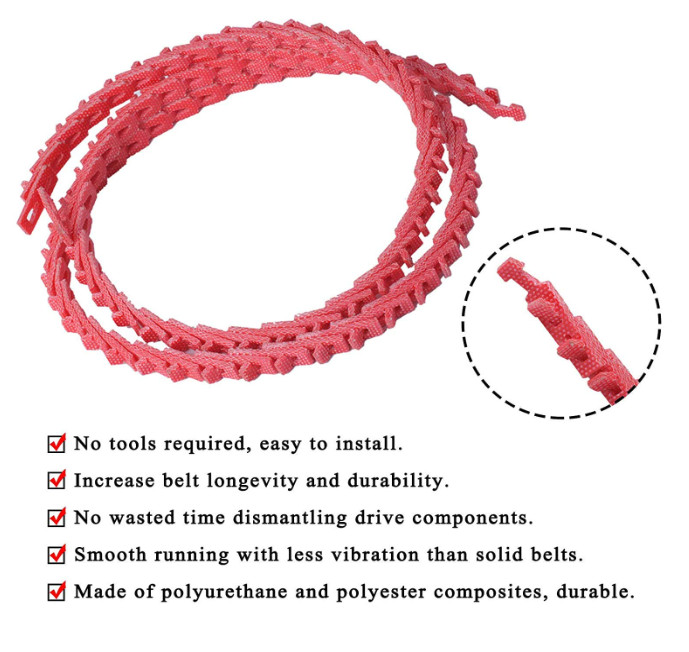 Power Twist Plus Link V-Belt 3/8″ x 5-ft Type Z for Lathes Drill Press Table Saw