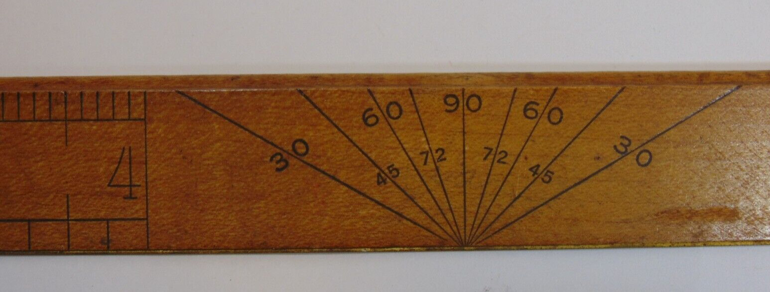 The Eyesaver Wood Ruler Double Sided Vintage 12″ SFR&B Co. Seneca Falls NY Rule