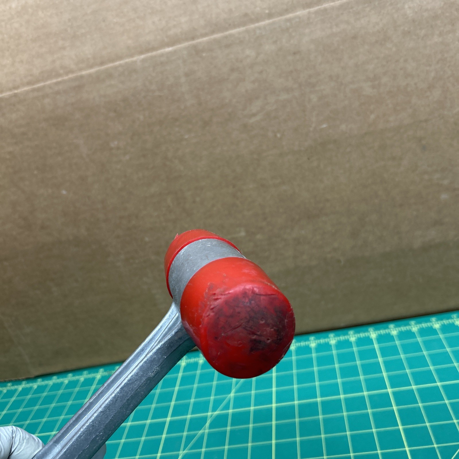 Vintage Safe-T-Grip No. 205 Hammer Non Sparking Soft Face RED FACES