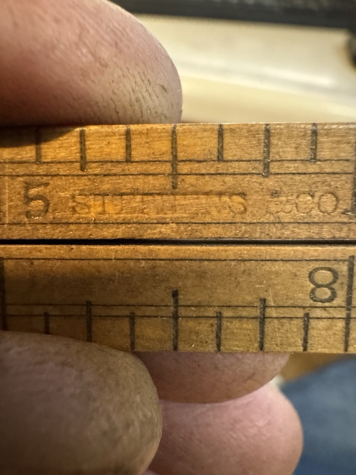 Rare HTF Vintage Stephens & Co. No. 70 Wood Folding Ruler 12”