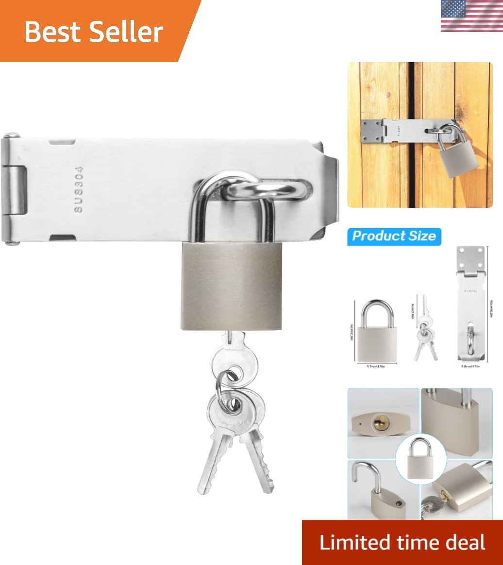 Sturdy 5-Inch Padlock with Key – Versatile and Reliable Door Security Solution