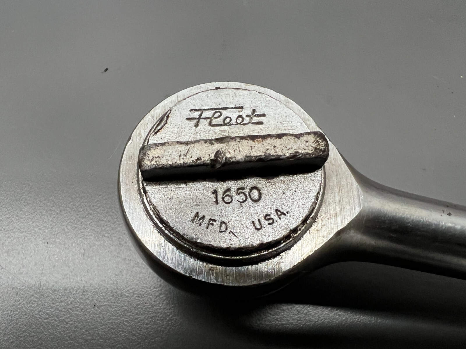 (c) VINTAGE FLEET 1650 1/2” DRIVE HD RATCHET W CUSHION GRIP – JUST SVCD VGC USA