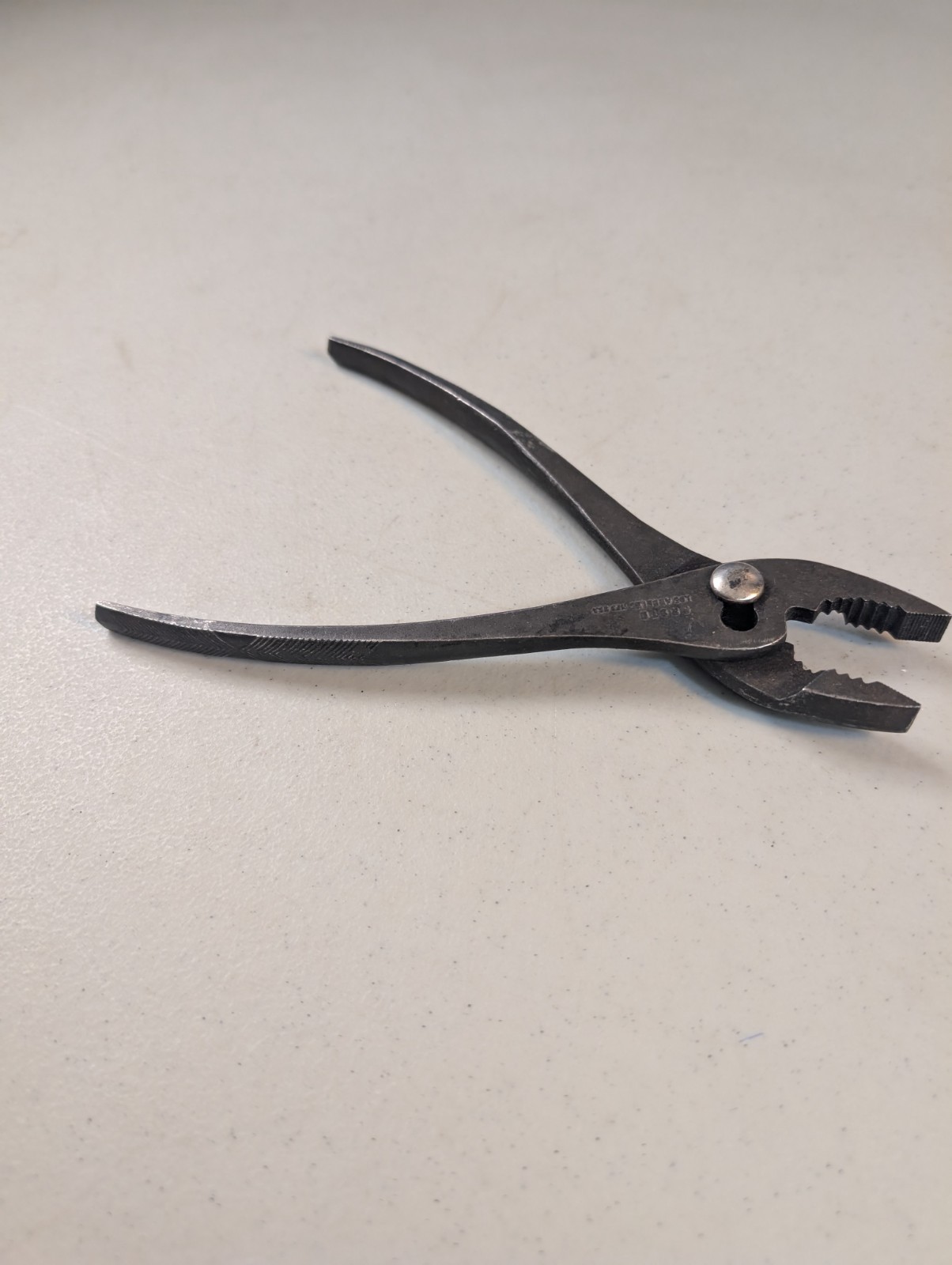 Vintage Proto Slip Joint Pliers 8″ w/ Chevron Pattern Grips, Los Angeles USA