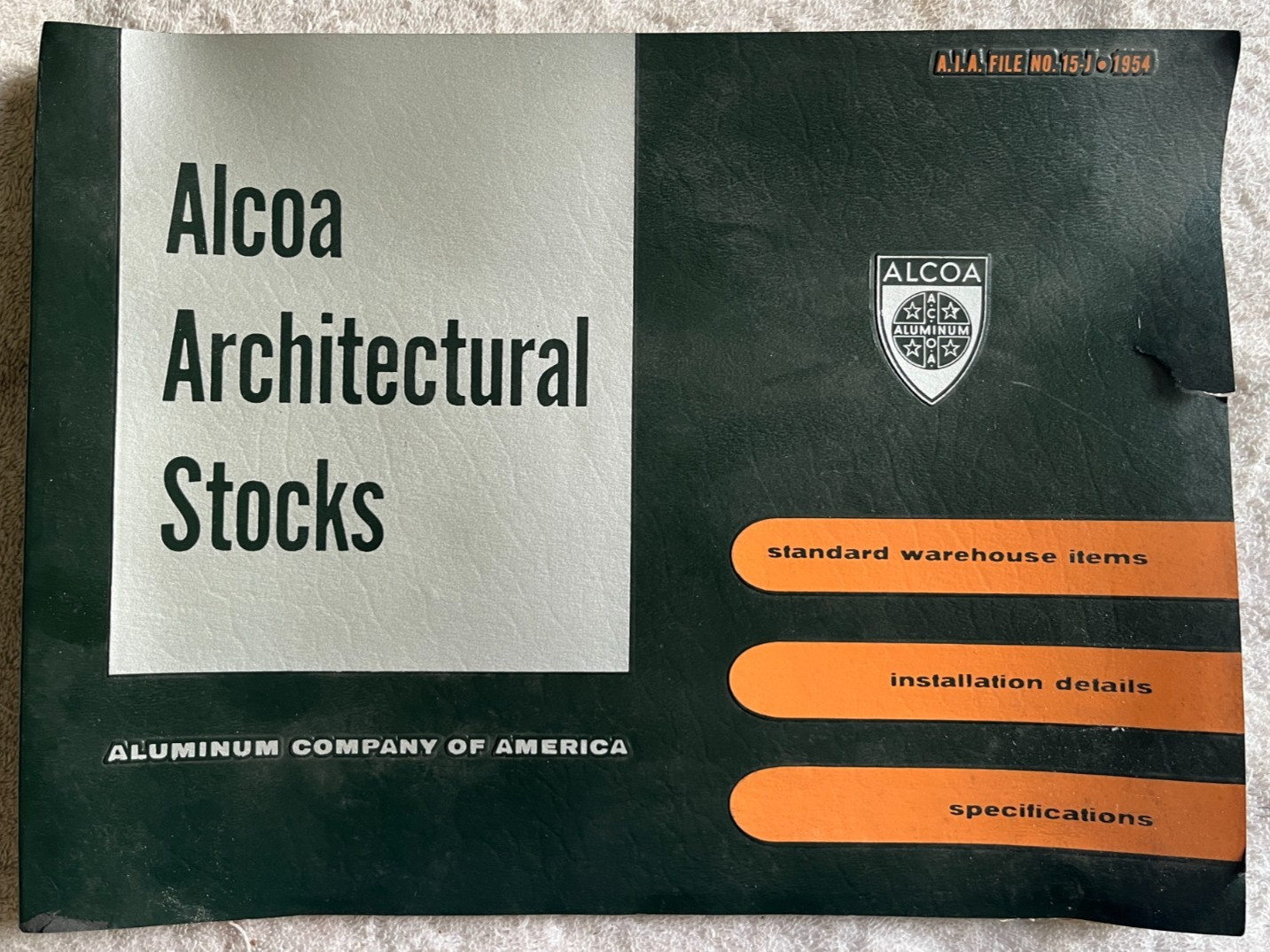 1954 Alcoa Architectural Stocks catalog aluminum contractors building steel old