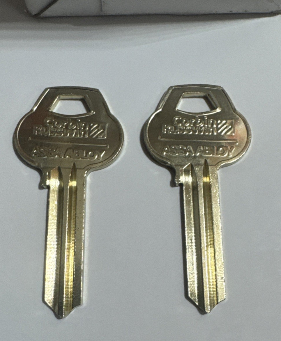 LOT OF 2 CORBIN RUSSWIN D1 6 PIN KEY BLANK