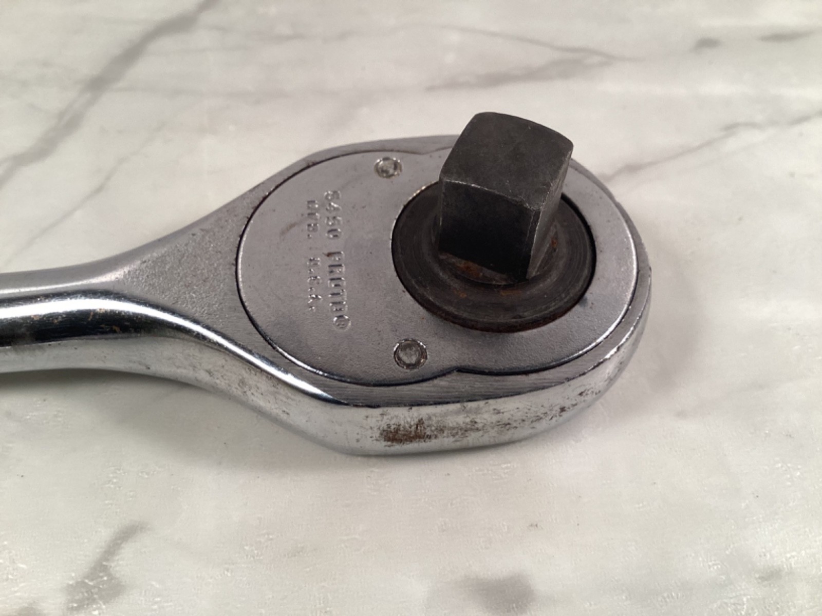 Vintage Proto Ratchet #5450 NOS 1/2″ Drive SAE 10″ Pear Head Reversible USA Made