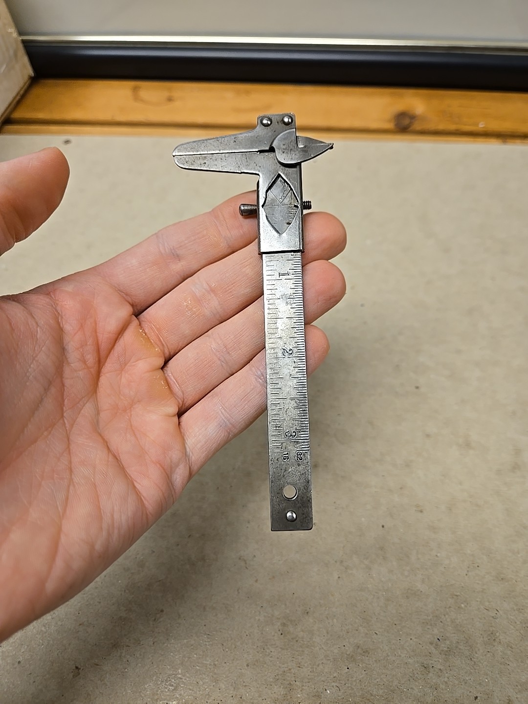1930s Vernier Caliper Sliding Steel USA MADE 3′ Drafting Tool Rare
