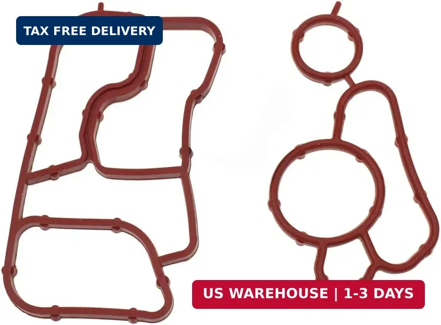 2pcs 06J115441 06J117070, Engine Oil Cooler Gaskets, Compatible with Audi A3 A4