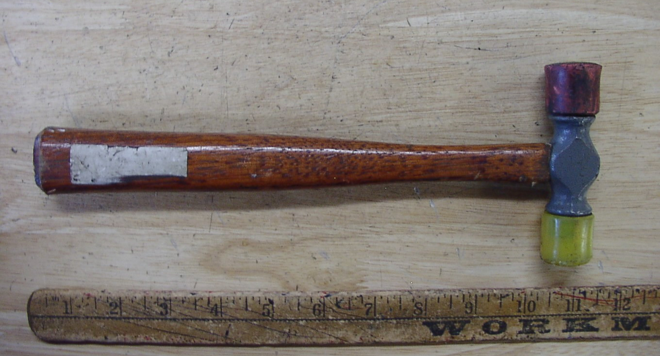 Vintage Craftsman Soft Blow Hammer,3-7/8″ Head,With 1″ Red & Yellow Faces,VGC