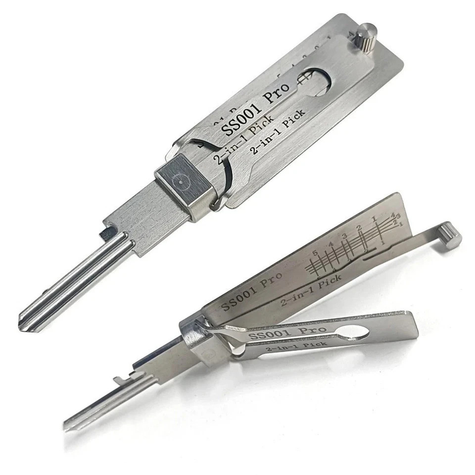 SS001 PRO 2-in-1 Stainless Steel master Key Decoder Repair Tool