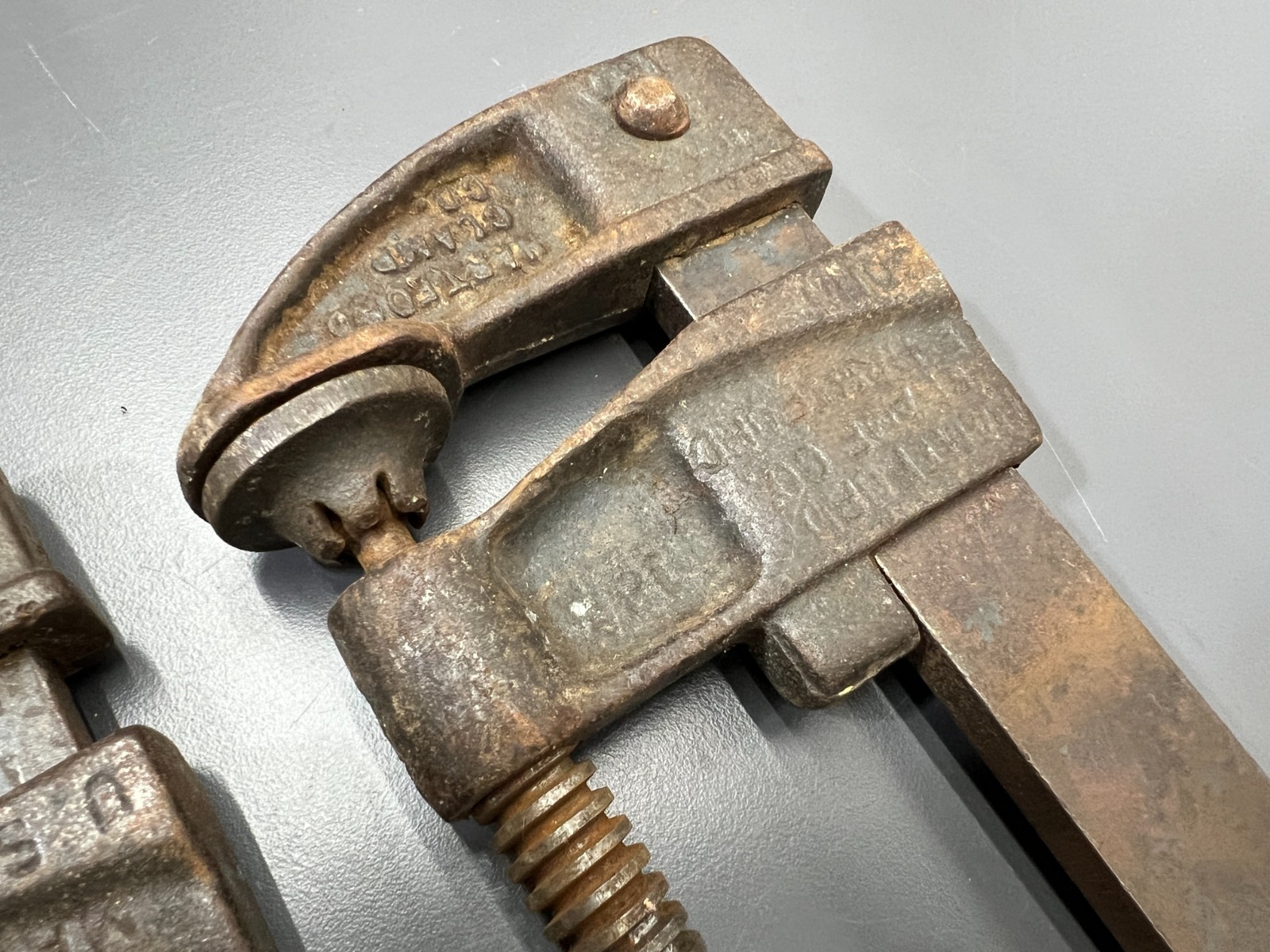 VINTAGE 2PC HARTFORD CLAMP CO. 16C HEAVY DUTY BAR CLAMP SET 30″ – MADE IN USA