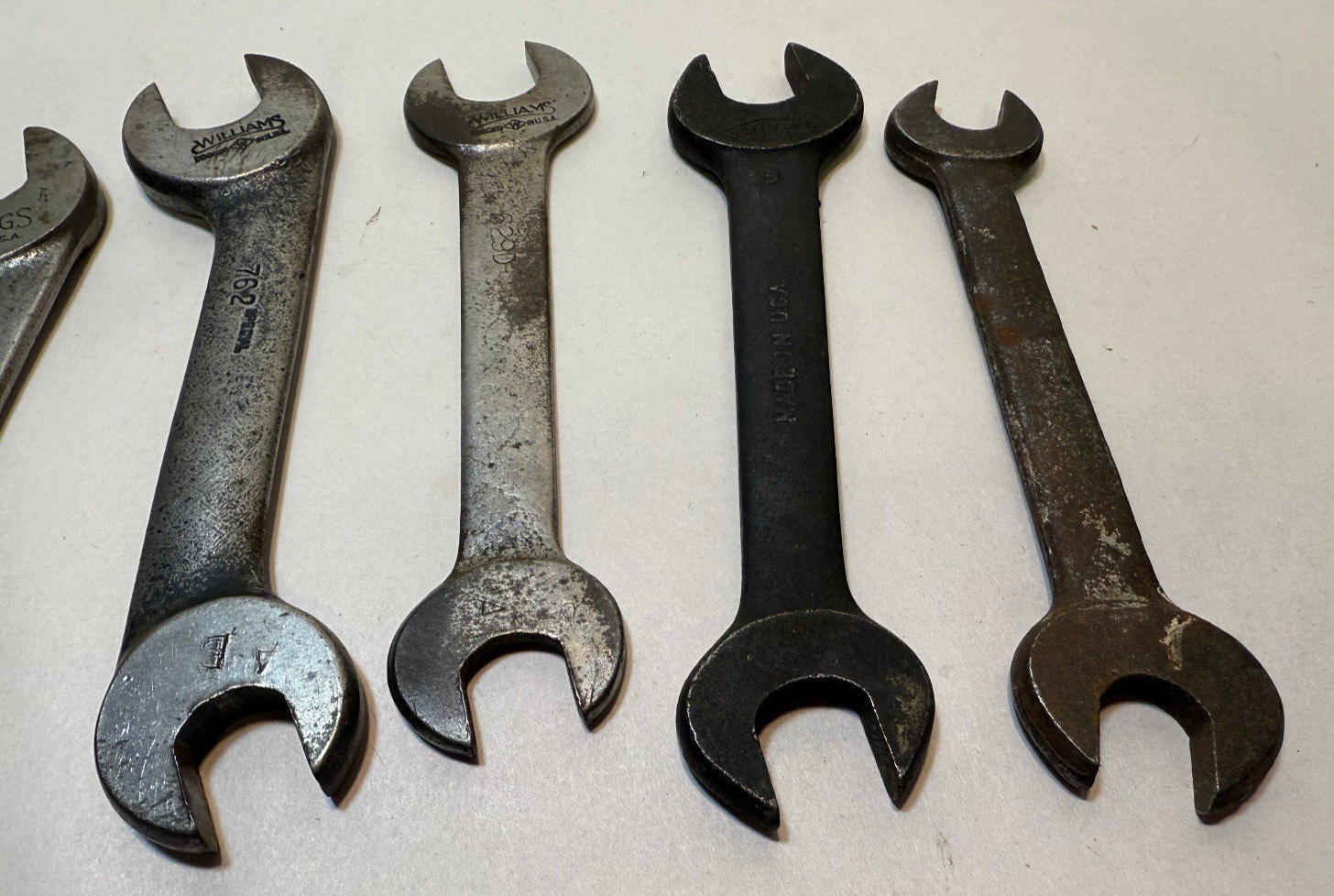 Lot Of 8 Vintage Wrenches Mixed Craftsman Billings Williams Fairmount Smiths USA