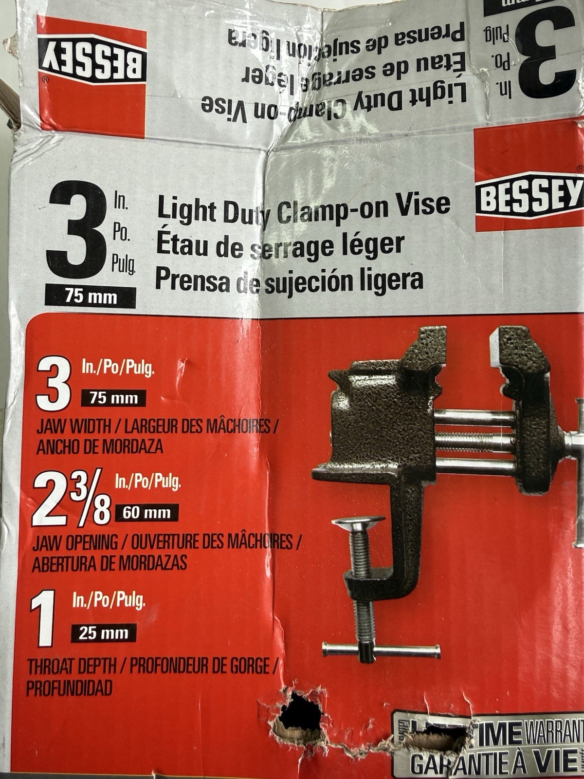 BESSEY BV-C030 Light-Duty Clamp-On Bench Vise
