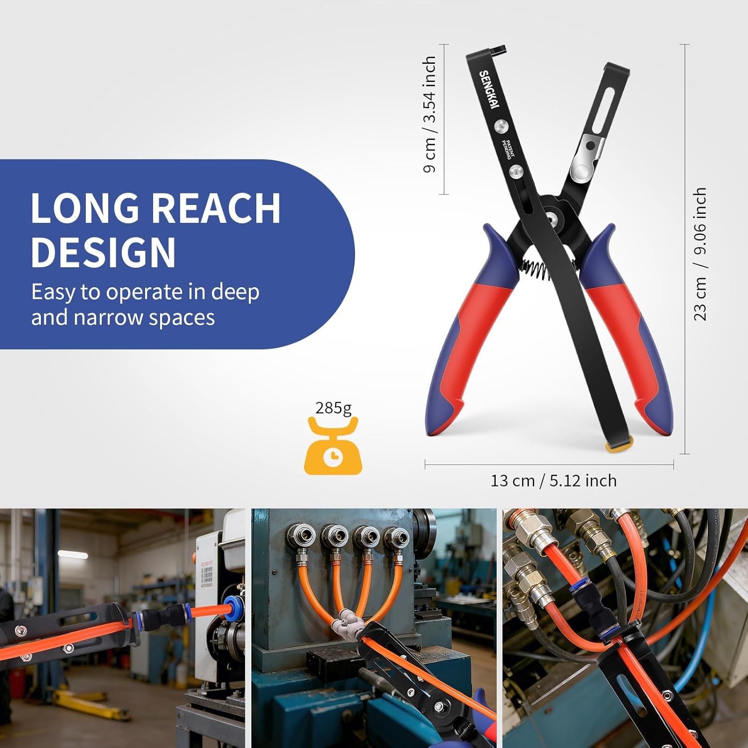 Air Line Pliers Push to Connect 1/4 disconnect tool R134a Quick Connect