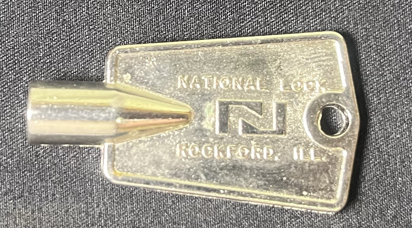 National Lock Rockford Illinois Freezer Key for vintage deep freeze Freezer